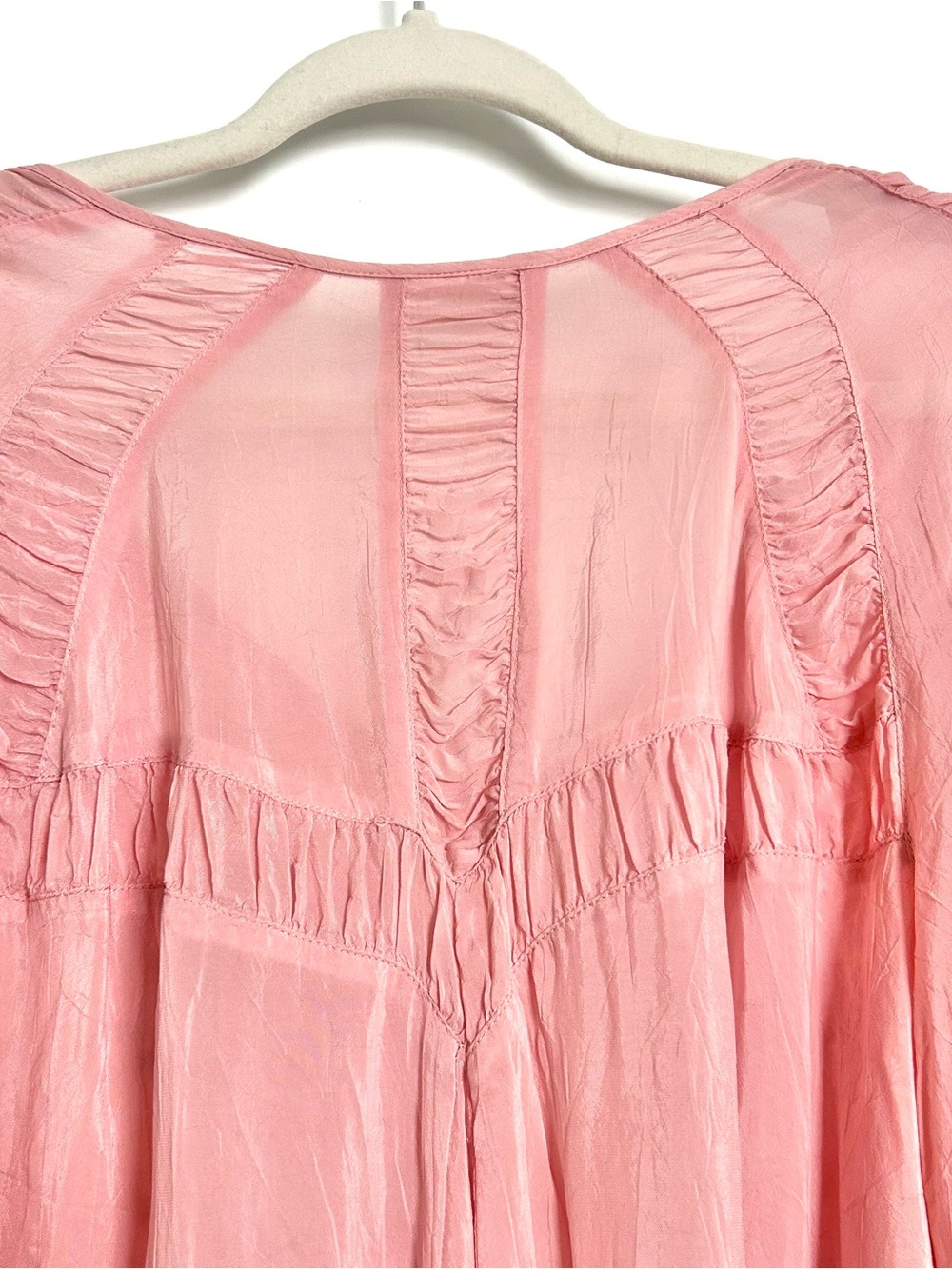 J. Jill XL Pink Sheer Romantic Coquette Long Sleeve Top - Picture 4 of 9
